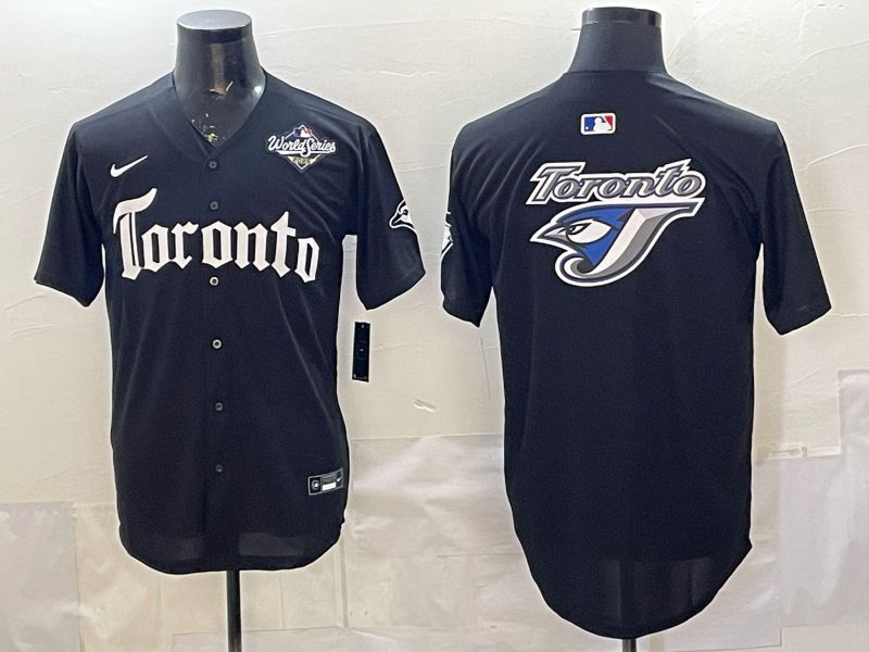 Men 2026 Toronto Blue Jays Blank Black 5th generation Joint Name Nike MLB Jersey style 014